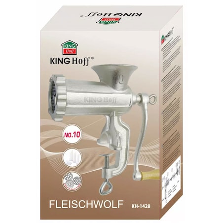 Maszynka żeliwna do mielenia mięsa #10 + akcesoria KINGHOFF