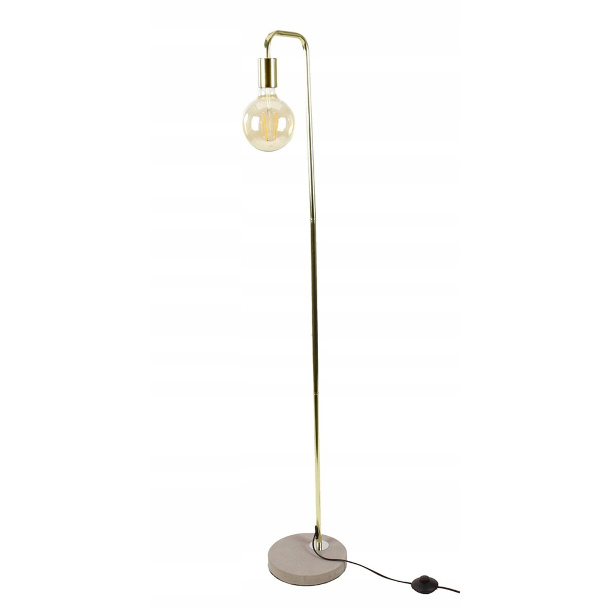 LAMPA podłogowa METALOWA glamour złota 1.4M