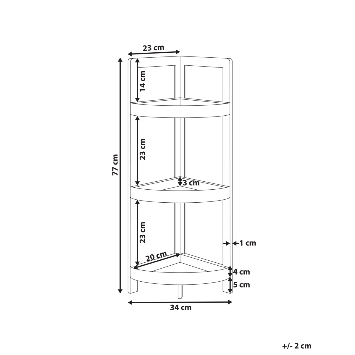 Szafka łazienkowa narożna bambusowa jasne drewno ILLAMPU