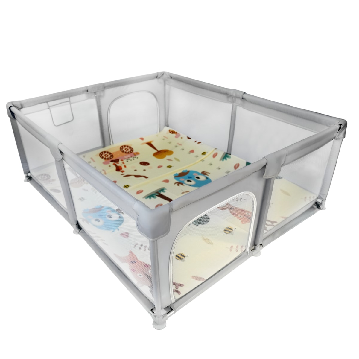 Kojec dla dziecka 150x180 cm suchy basen mata dwustronna piłki torba