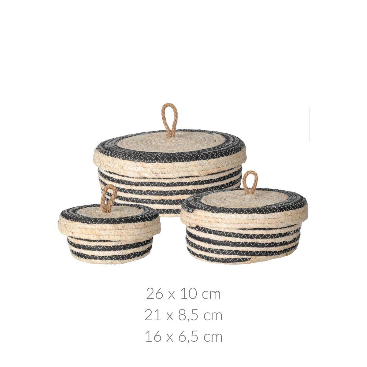 Pojemniki do przechowywania z przykrywką, 3 sztuki