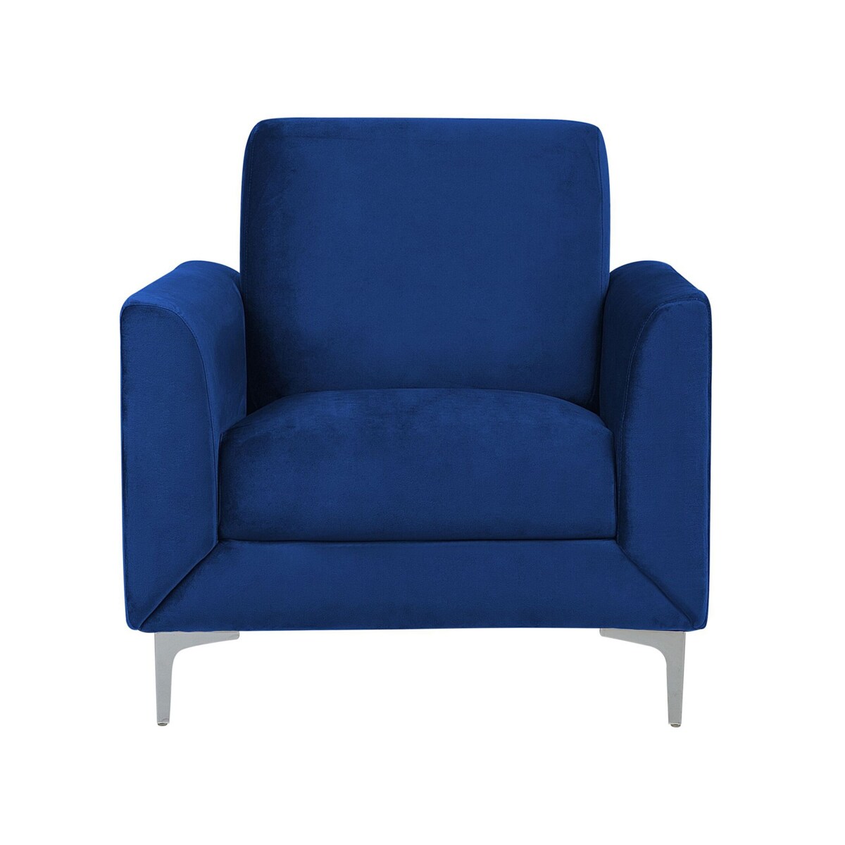 Komplet wypoczynkowy welurowy 6-osobowy niebieski FENES