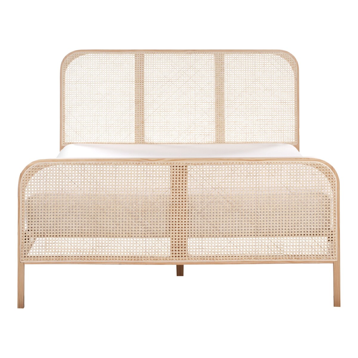 Łóżko Drewno sosnowe GONFARON 140 x 200 cm Jasnobrązowy