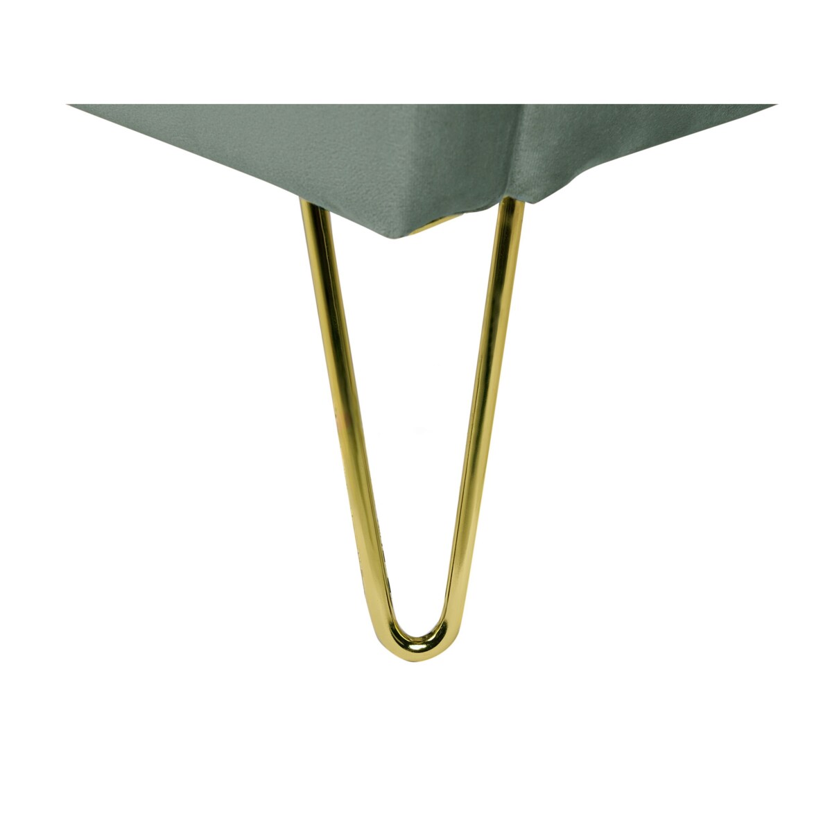 Łóżko welurowe 140 x 200 cm zielone AMBILLOU