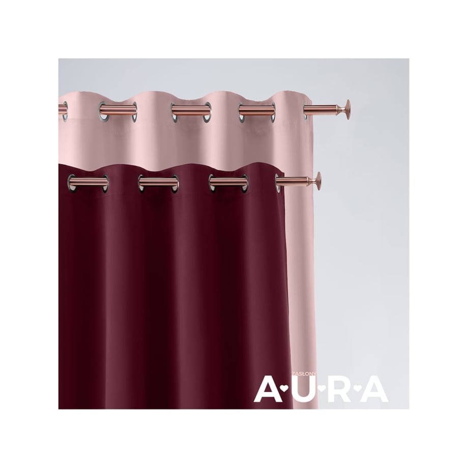 Półzaciemniająca Zasłona Ecru 140 x 260 na Przelotkach Kółka Subtelna