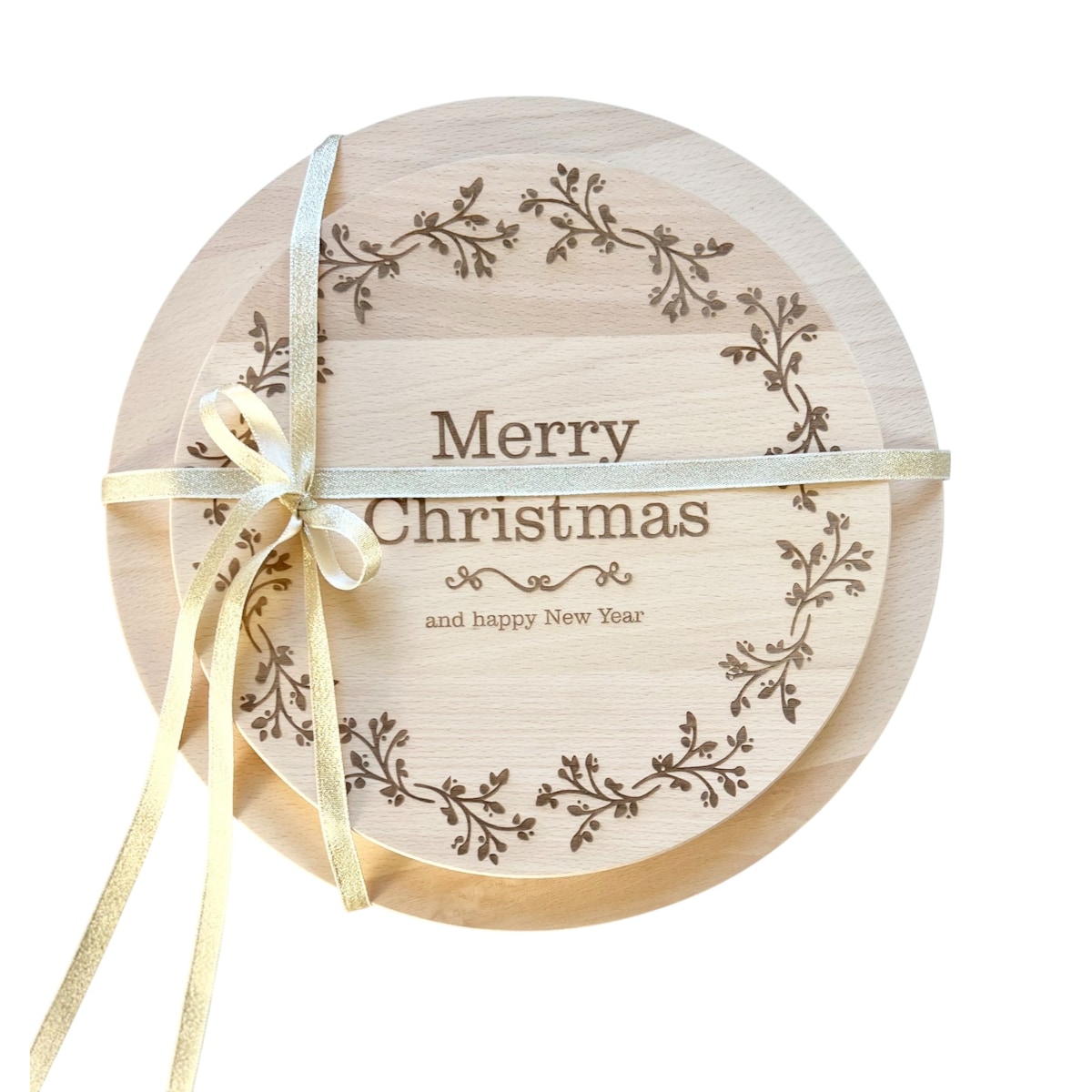 Zestaw bukowych desek kuchennych z motywem świątecznym