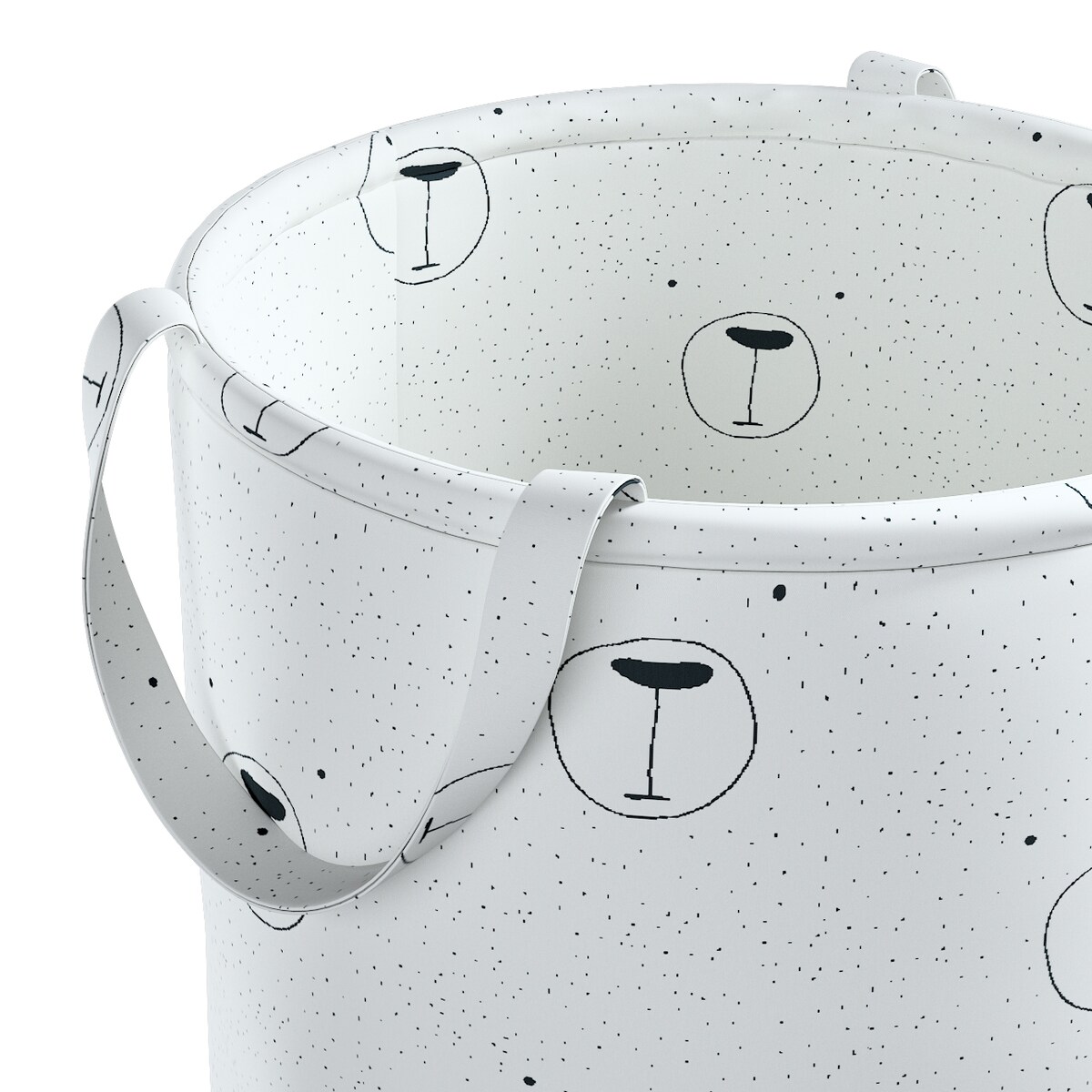 Kosz na zabawki Tobi, ecru-czarny, 40x60cm, Magic Collection