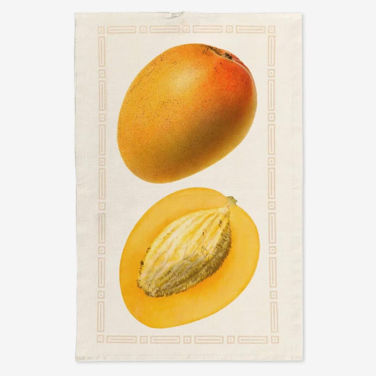 Lniany ręcznik kuchenny - Mango w ramce