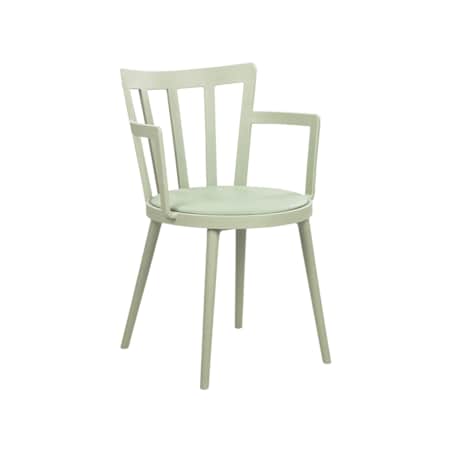 Zestaw 4 krzeseł do jadalni zielony MORILL
