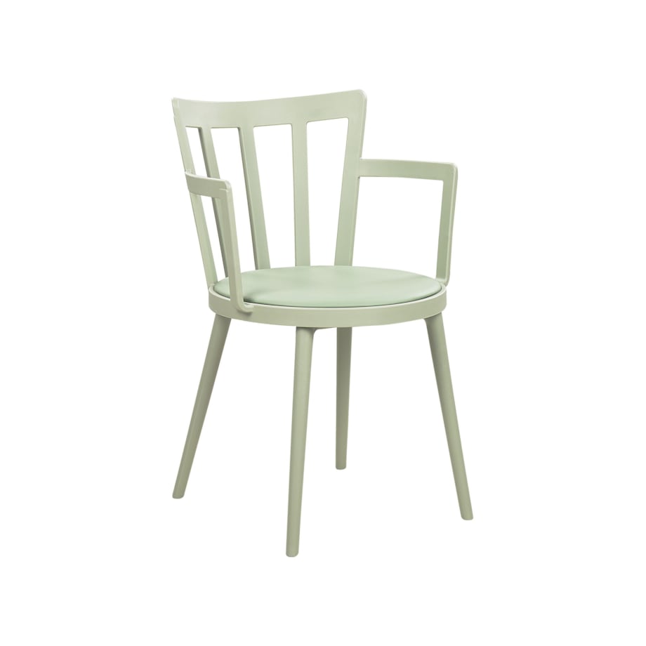 Zestaw 4 krzeseł do jadalni zielony MORILL