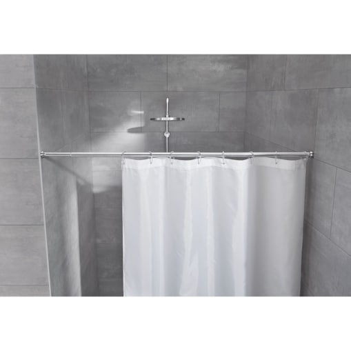 Kleine Wolke Elegancki drążek prysznicowy teleskopowy z dekoracyjną strukturą chrom 21 mm 75-125 cm