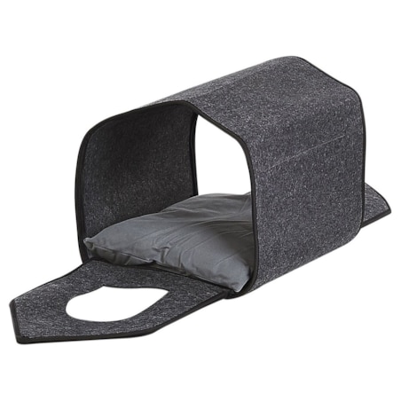 Legowisko domek dla psa 40 x 40 cm szare JANGI