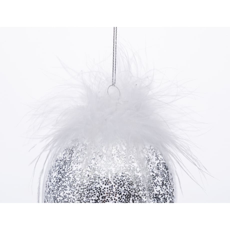 Dekoracja wielkanocna - jajko do stroików 12x8x8 cm PASKADAG srebrne