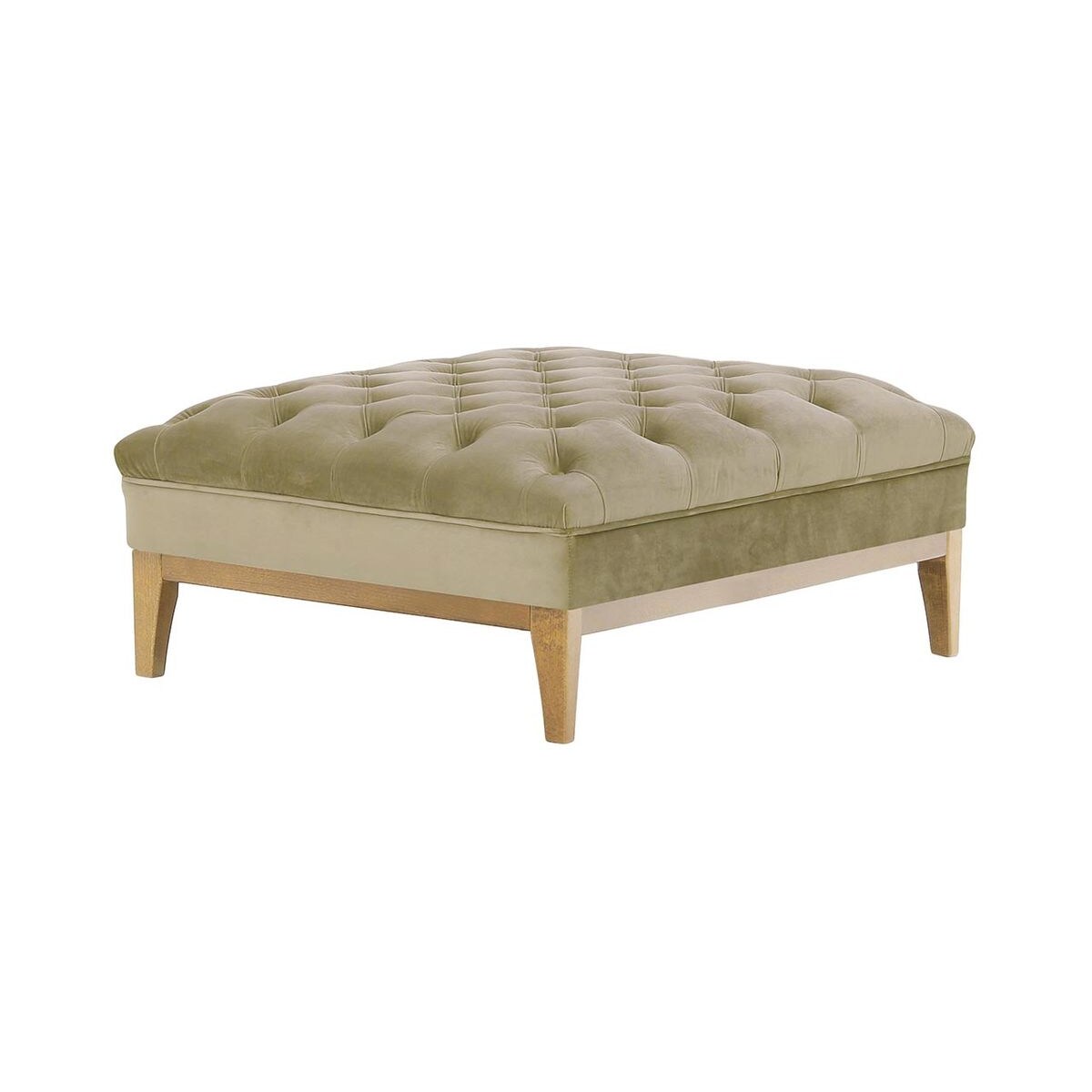 Pufa Chesterfield Modern Wood-Velluto 3