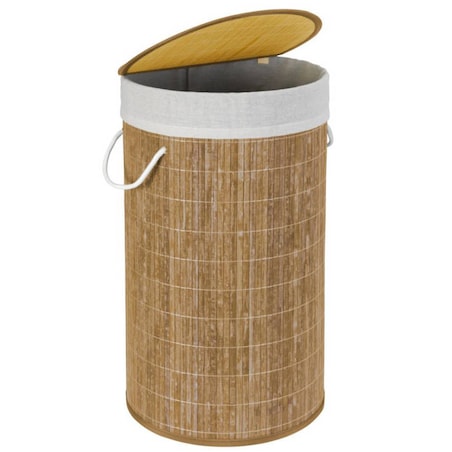 Bambusowy kosz na pranie, jasny brąz, 55 litrów, WENKO