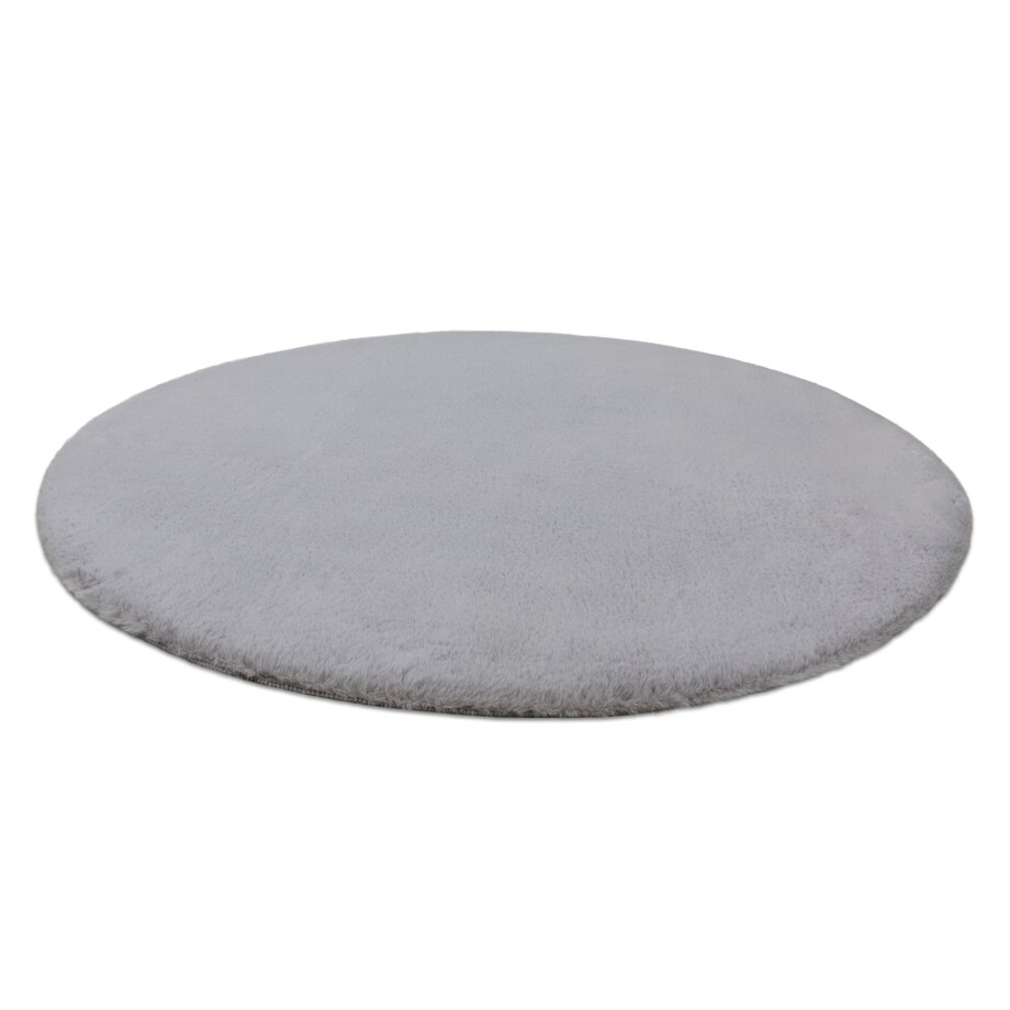 Dywan BUNNY koło srebrny IMITACJA FUTRA koło 160 cm