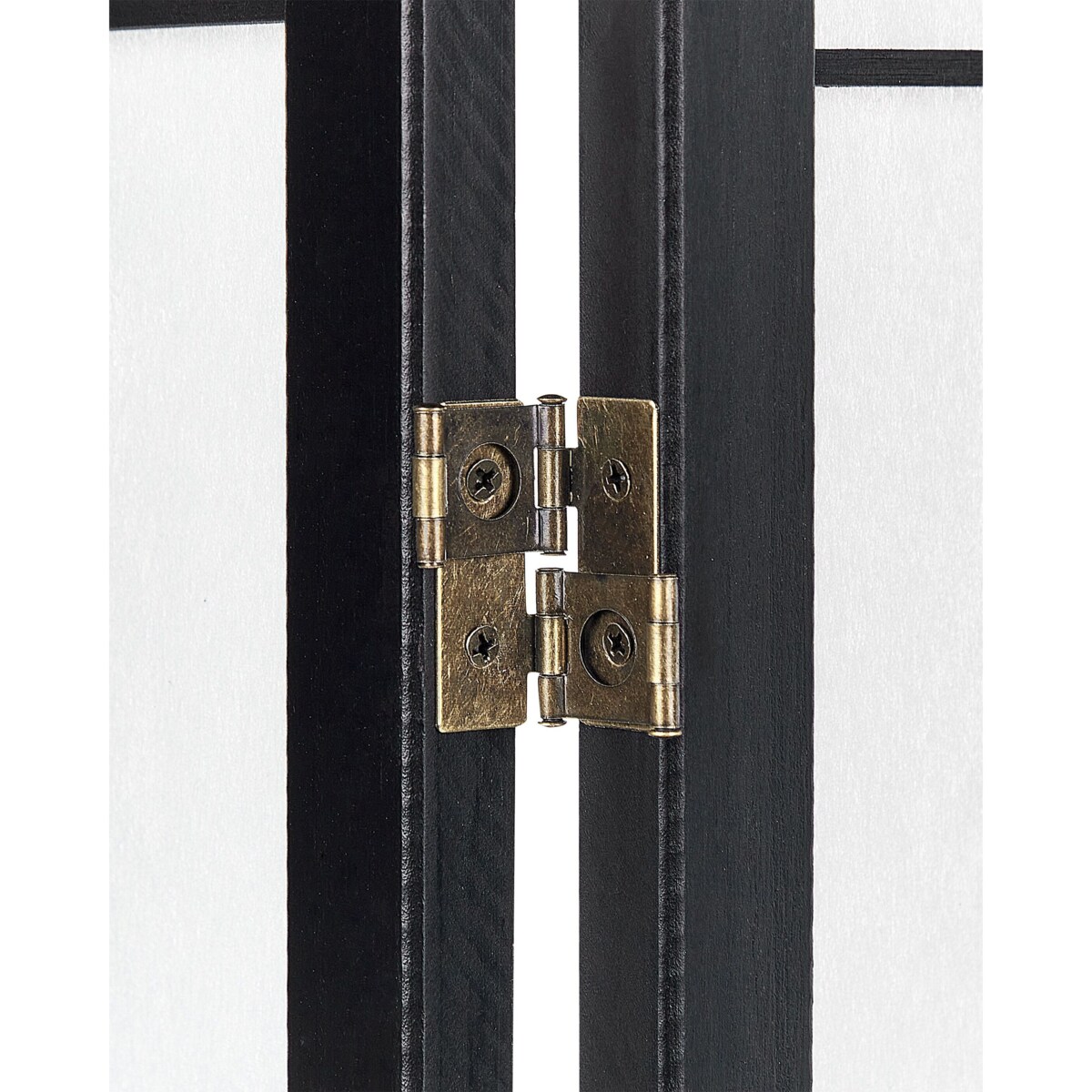 4-panelowy składany parawan pokojowy drewniany 170 x 120 cm czarny GOMAGOI