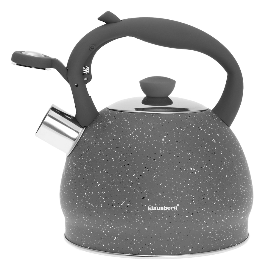 Czajnik stalowy z gwizdkiem 2L indukcja gaz szary marmurek KLAUSBERG