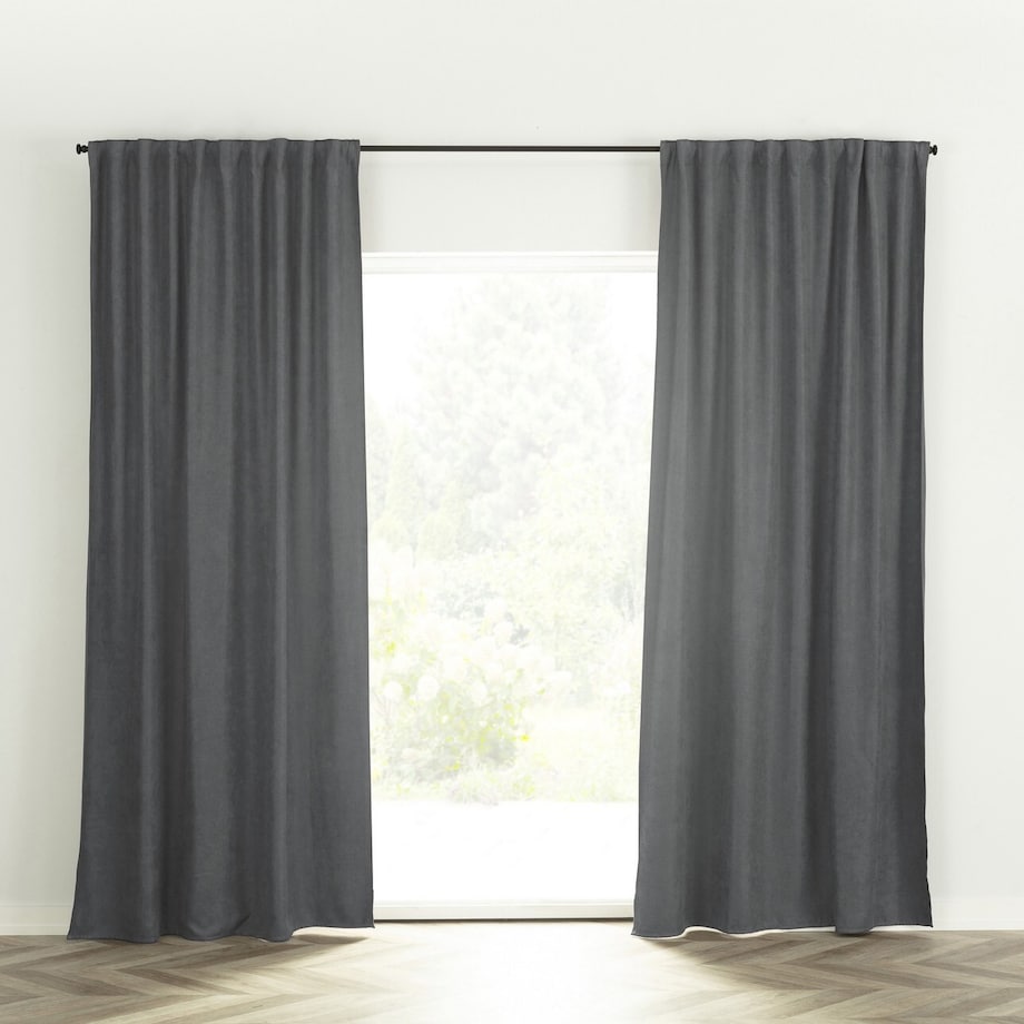 Zasłona BASIC na taśmie marszczącej 140x260cm szary szenil 1 szt. 140x260 szary