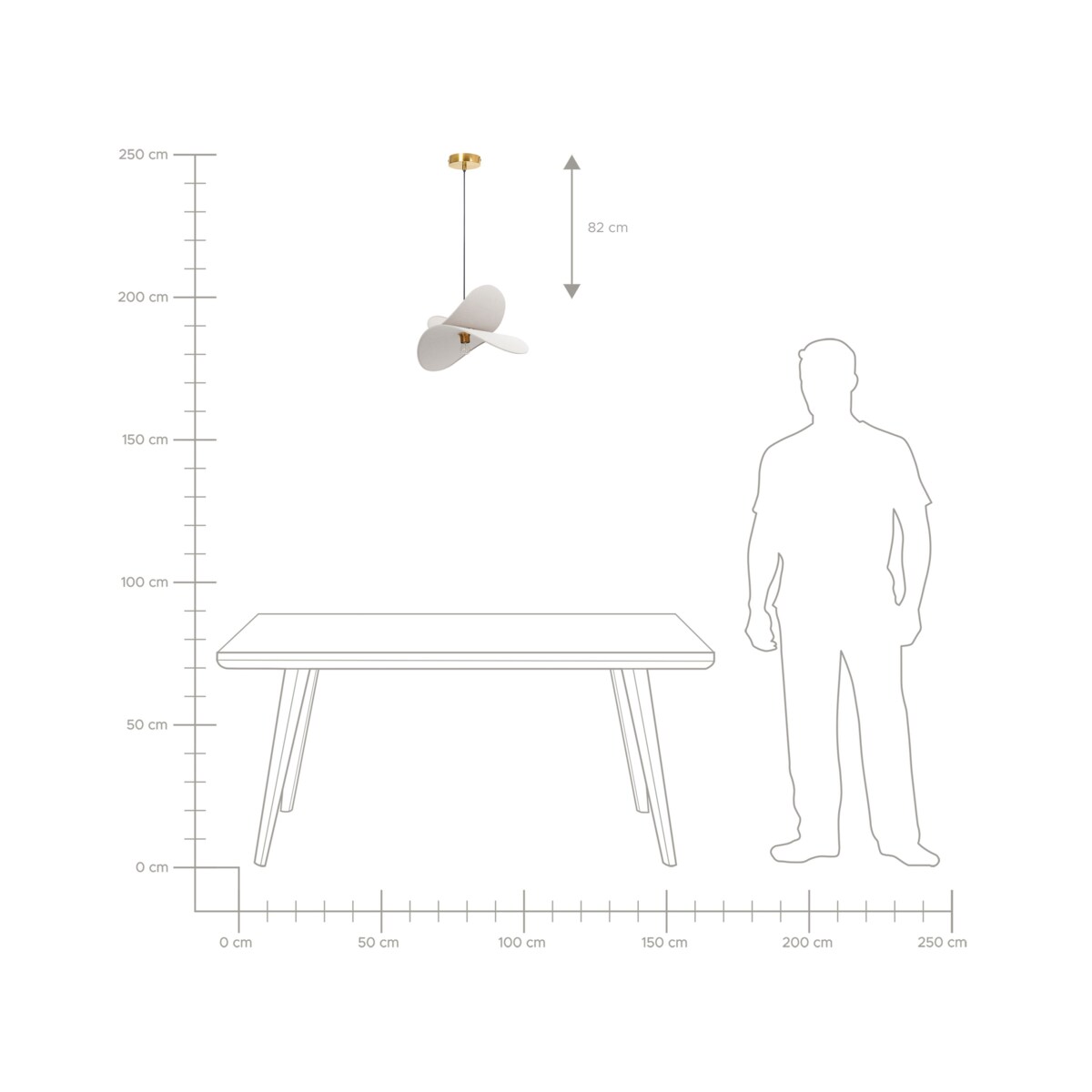 Lampa wisząca MASCOTA Len Jasnoszary