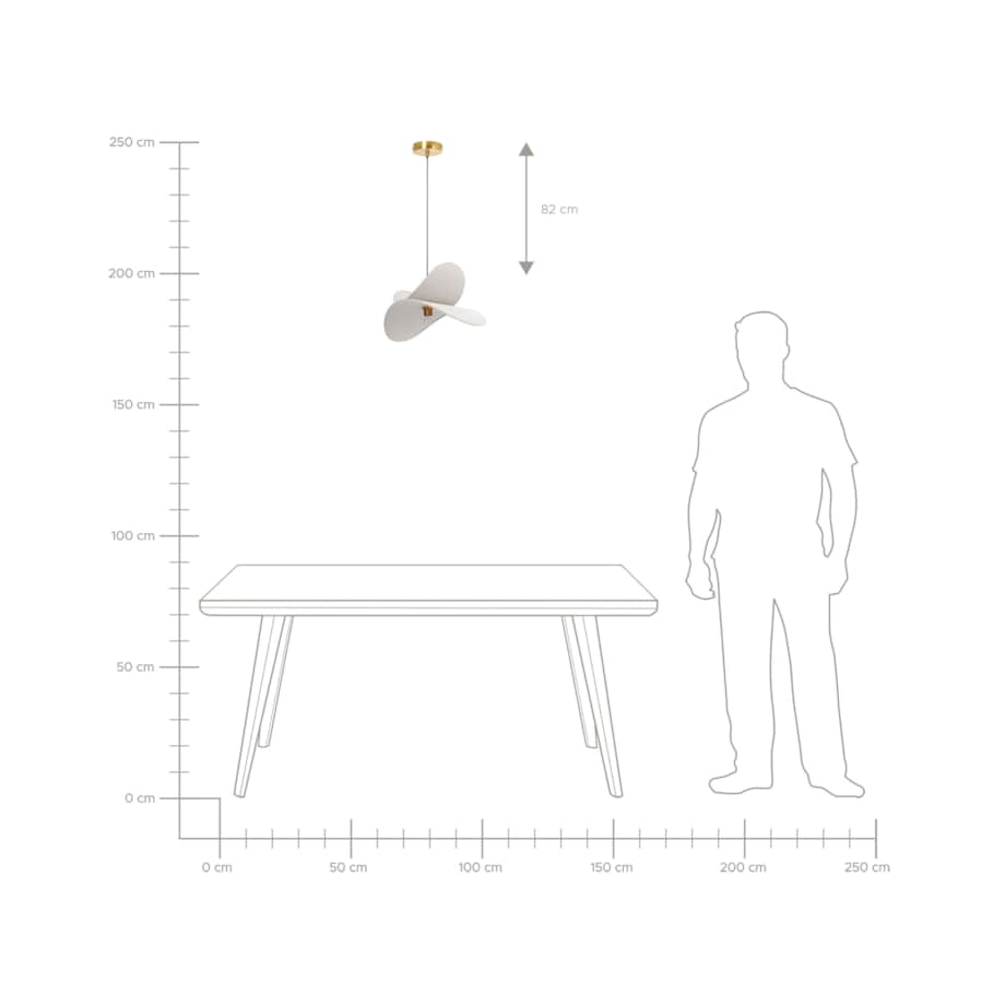 Lampa wisząca MASCOTA Len Jasnoszary