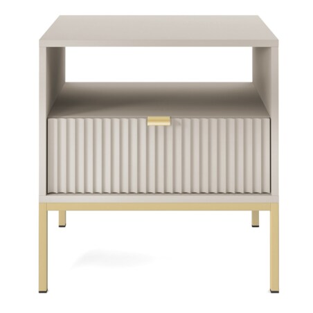 Szafka nocna NEW do sypialni - kaszmirowa+ st. złoty