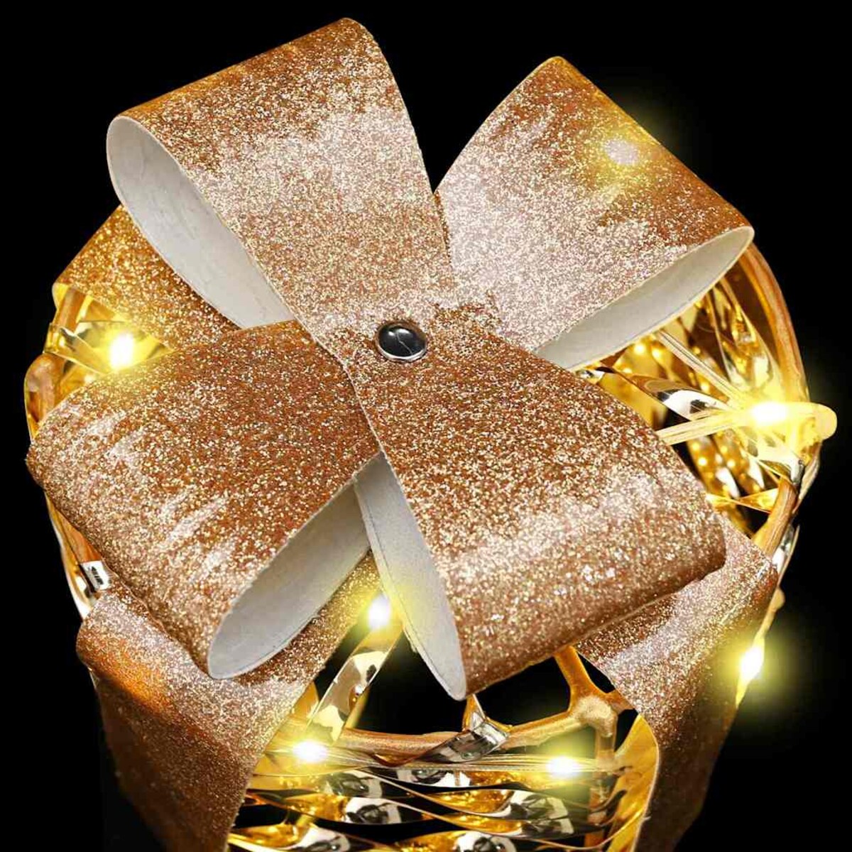 vidaXL Dekoracja Pudełka Prezentowego 3 pcs Ciepła biel PET