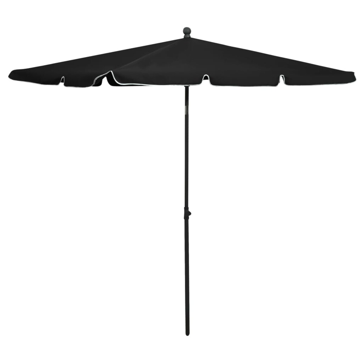 vidaXL Parasol ogrodowy na słupku, 210x140 cm, czarny