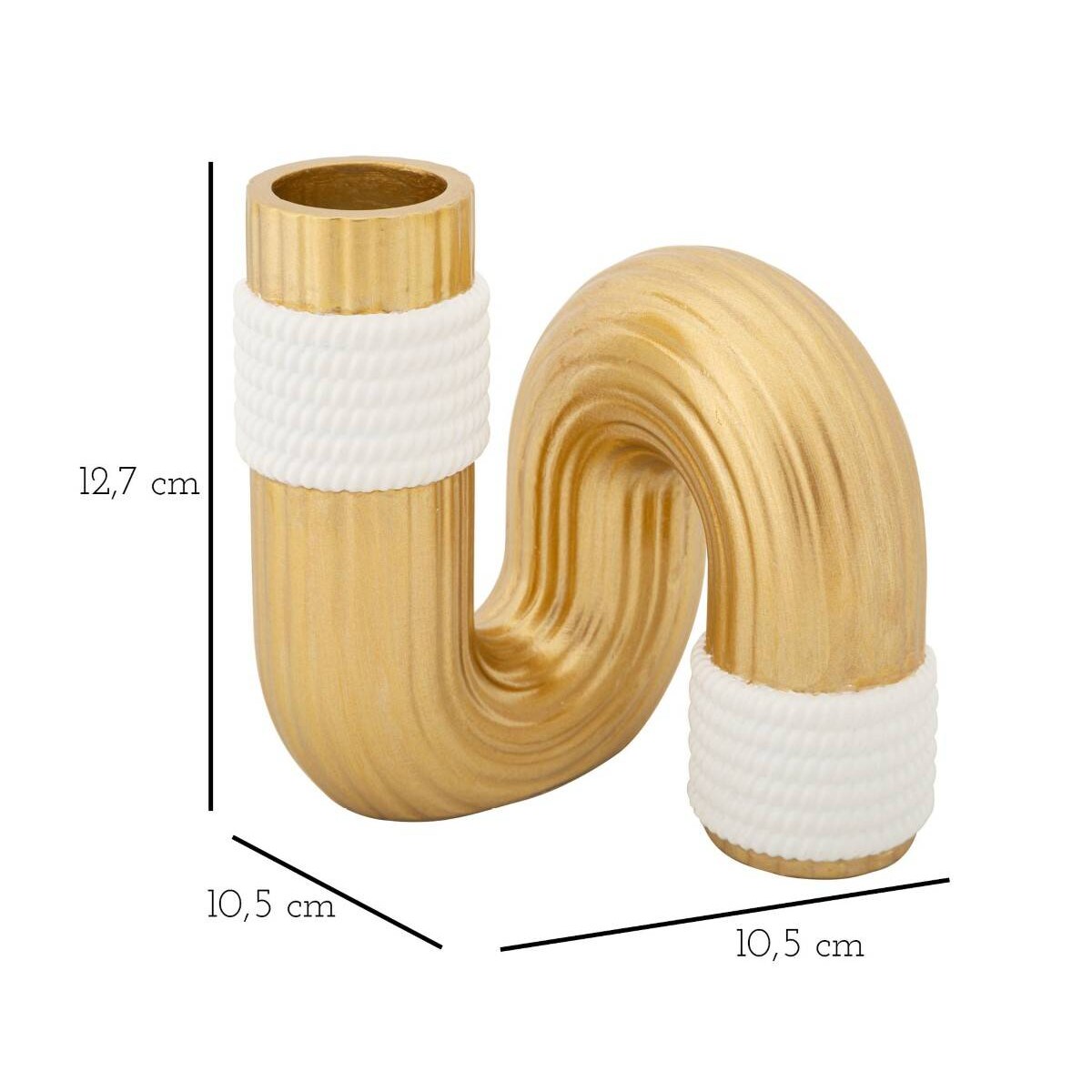 Wazon w kształcie fali z polyresinu, wys. 13 cm