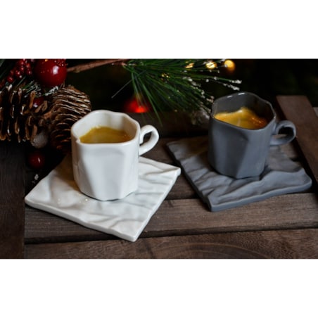 Filiżanka do espresso Pogięta 100 ml ze spodkiem czarna CD27