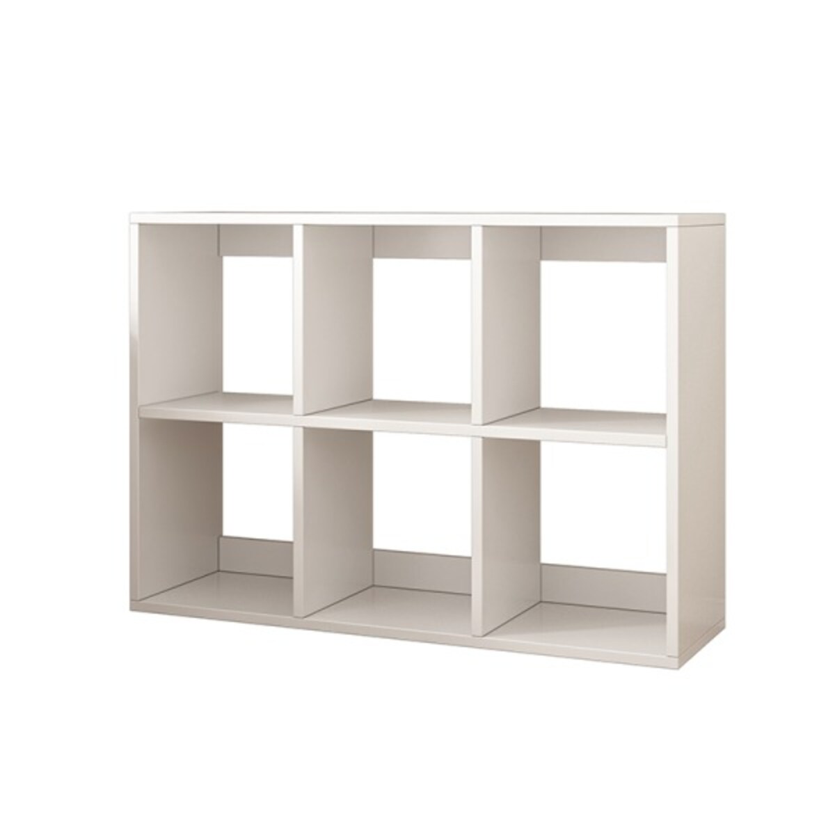 Regał otwarty biały 6 półek na książki szafka loft nowoczesny 100x67x30 cm