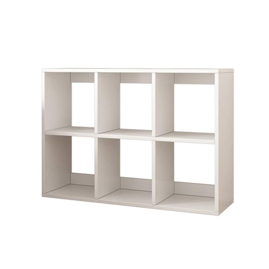 Regał otwarty biały 6 półek na książki szafka loft nowoczesny 100x67x30 cm