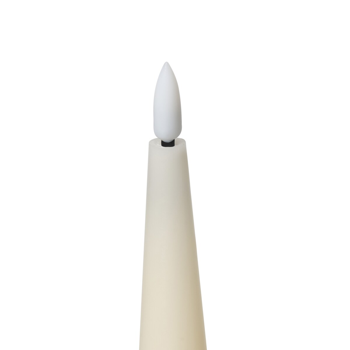 Zestaw 6 świec LED AURUM 28 cm Złamana biel