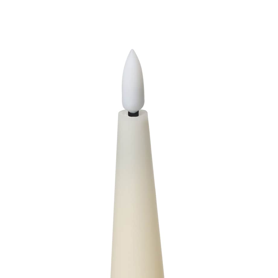 Zestaw 6 świec LED AURUM 28 cm Złamana biel
