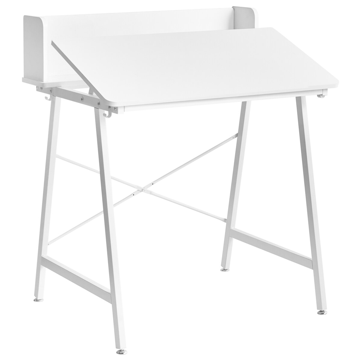 Biurko kreślarskie z regulowanym blatem ALAND Biały 80 cm 62 cm