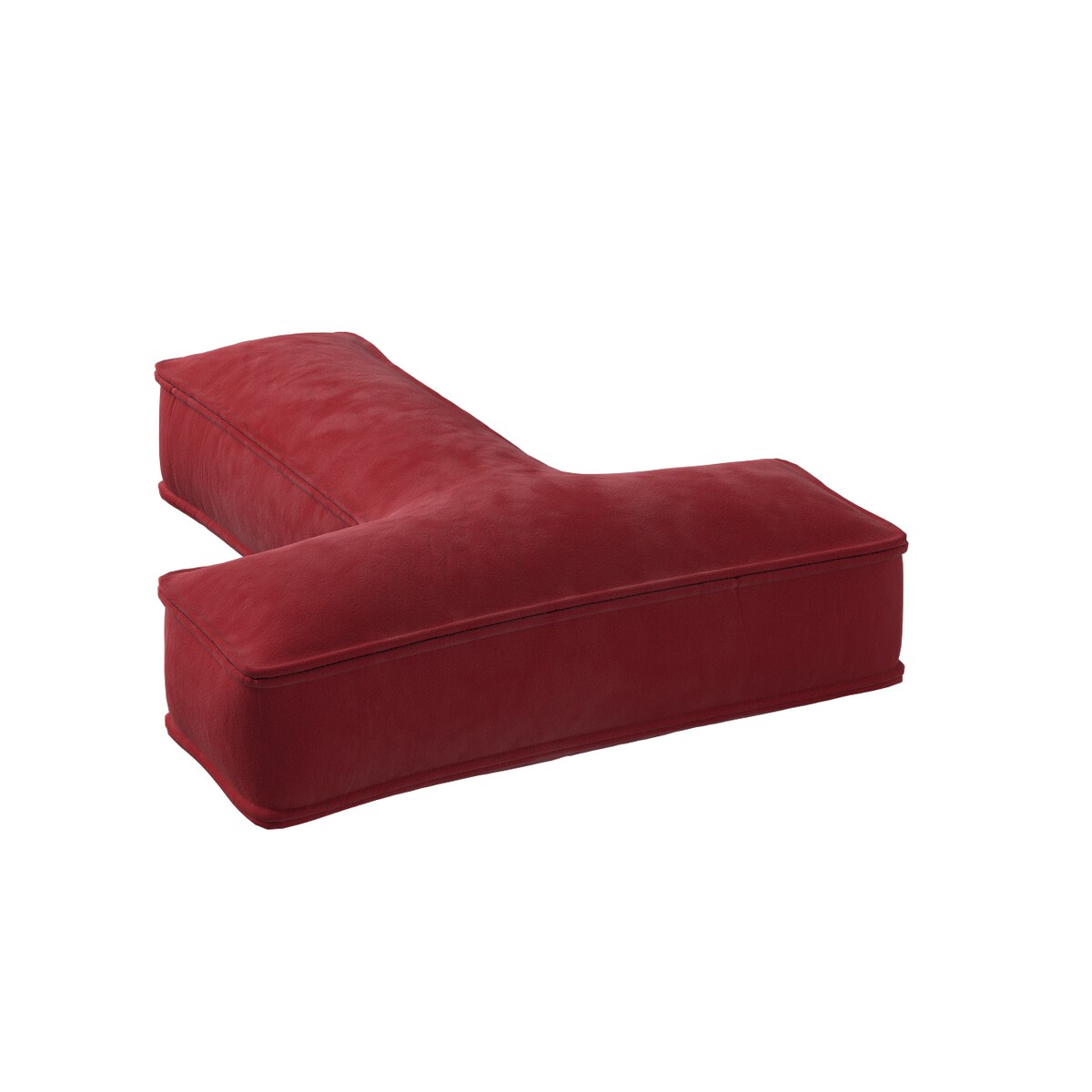 Poduszka literka T, intensywna czerwień, 35x40cm, Posh Velvet