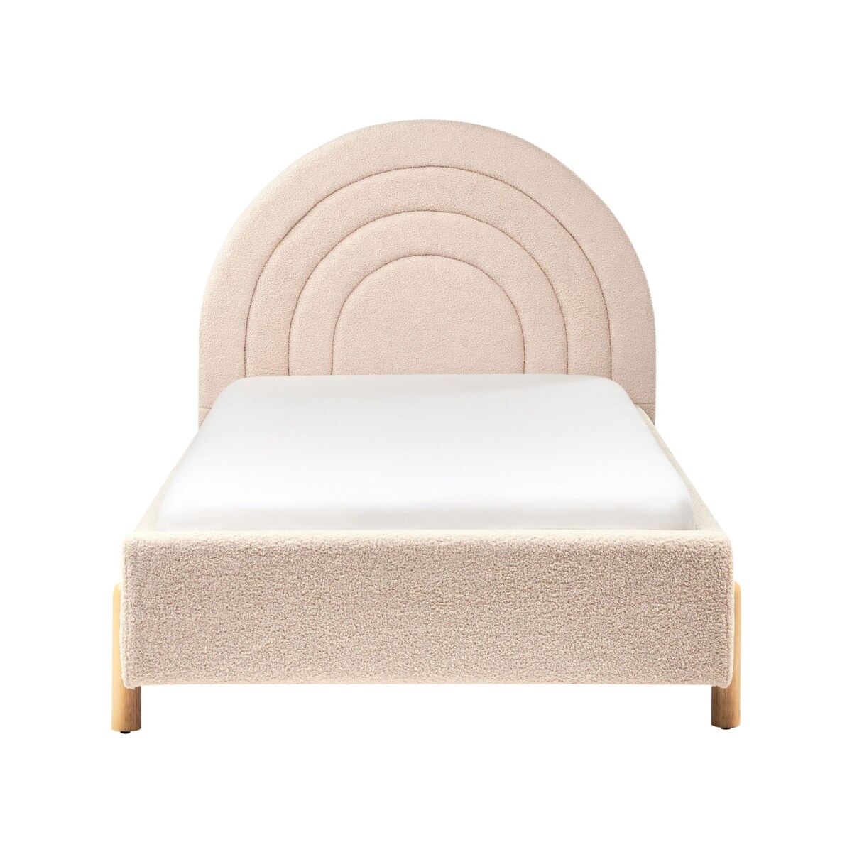 Łóżko Boucle ANET 90 x 200 cm Beżowy