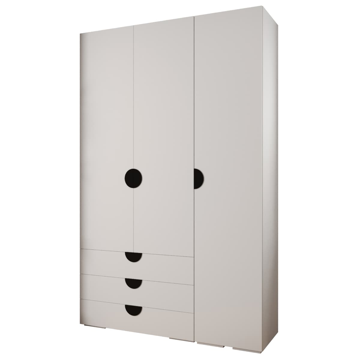 Garderoba wysoka do przedpokoju INOVA 4 Z17 biały+czarny