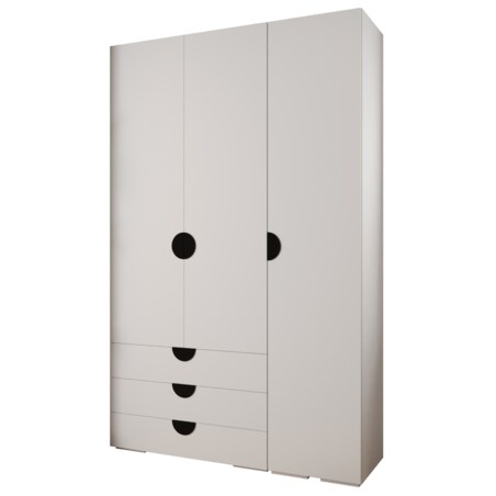 Garderoba wysoka do przedpokoju INOVA 4 Z17 biały+czarny