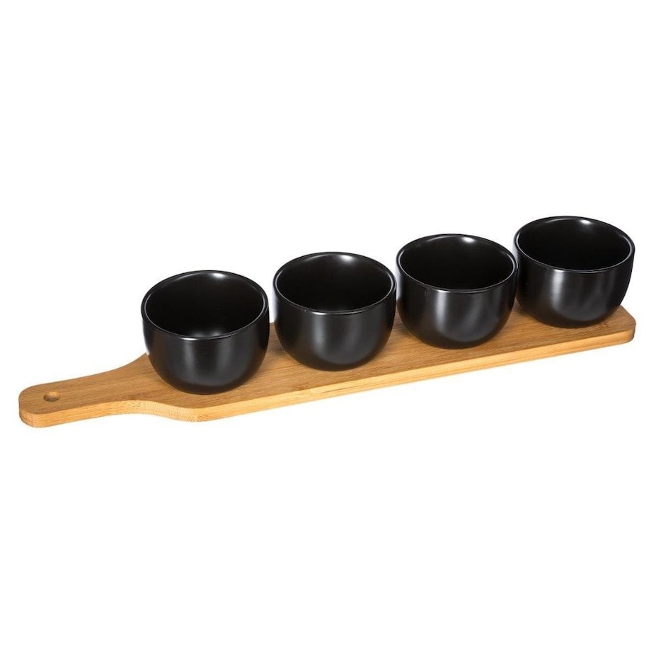 Zestaw BLACK MENU do przekąsek, dressingów i przystawek - 5 elementów