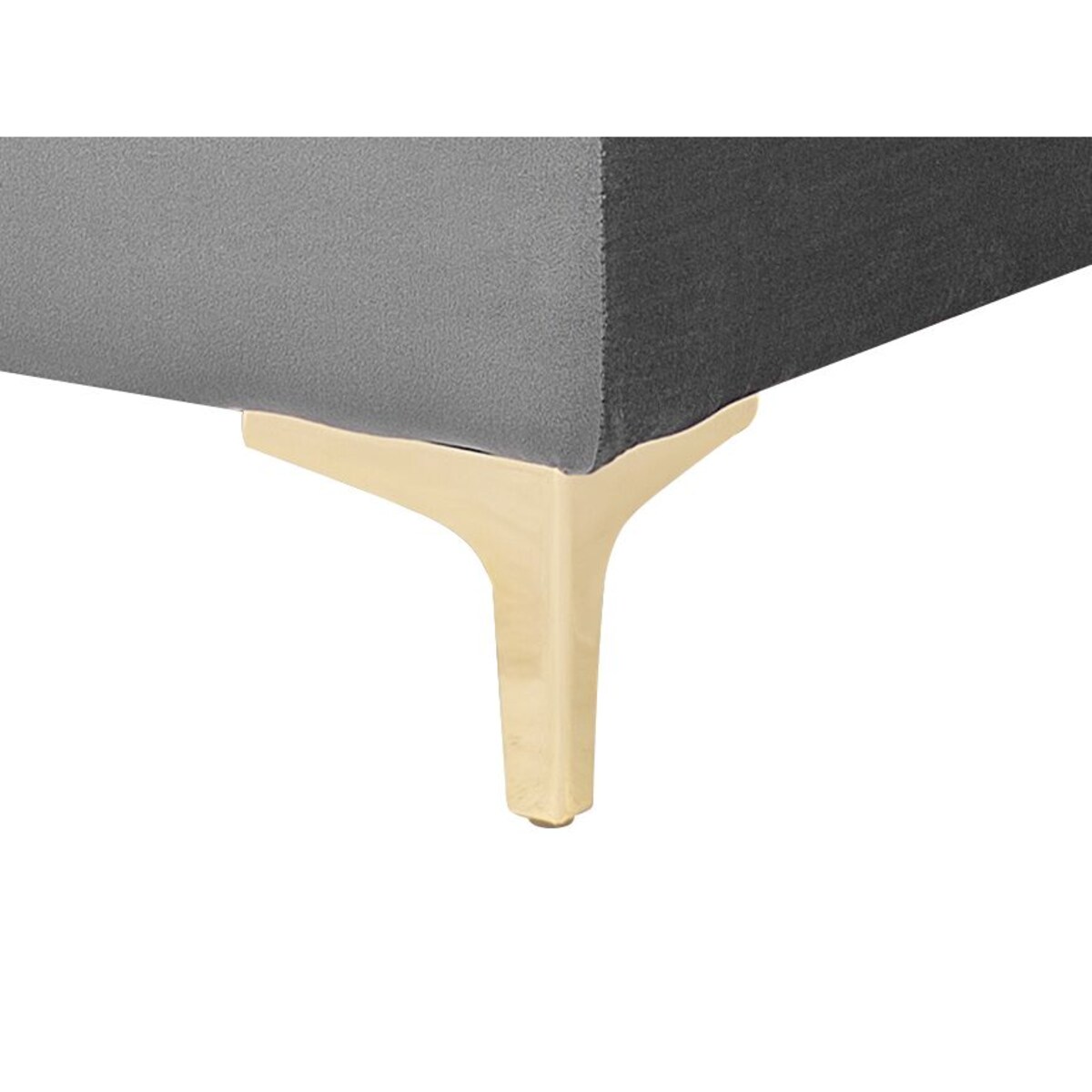 Otomana welurowa szara ABERDEEN