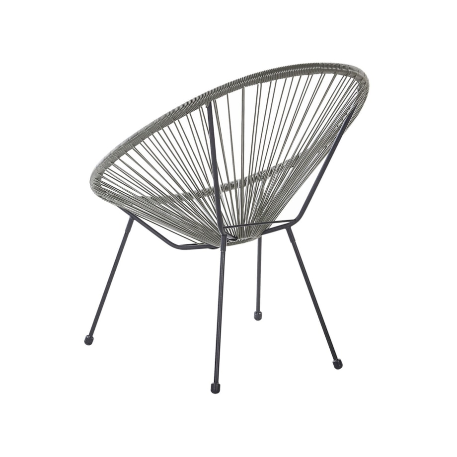 Krzesło z technorattanu szare ACAPULCO II