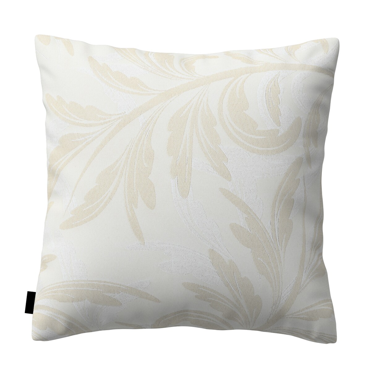 Poszewka Kinga na poduszkę 60x60 szaro-beżowe liście akantu