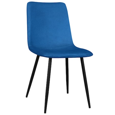 Krzesło tapicerowane klasyczne welurowe granatowe gładkie do salonu jadalni