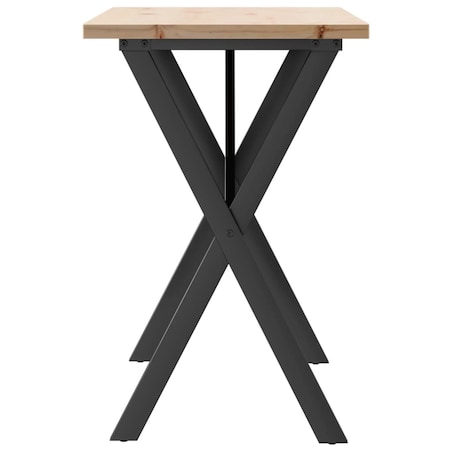 vidaXL Stół jadalniany z nogami w kształcie litery X, 100x50x75,5 cm