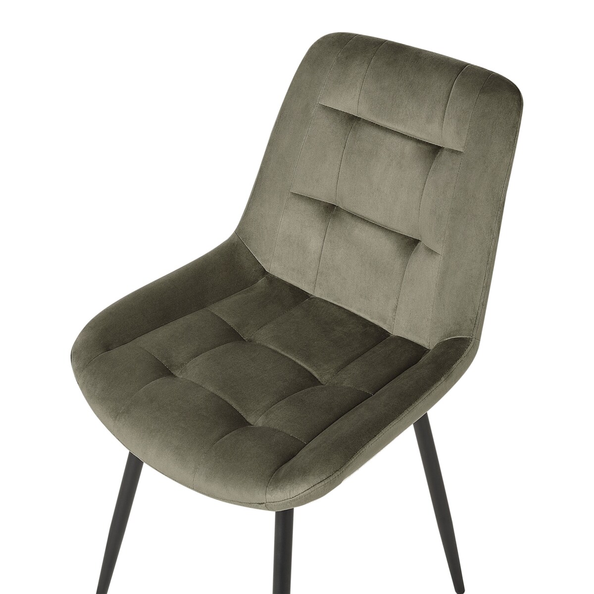 Krzesło do jadalni Zestaw 2 Welur Oliwkowy MELROSE
