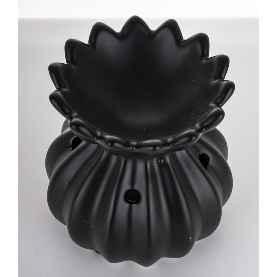 Kominek zapachowy ceramiczny 12x9x7 cm LAMPADINA czarna