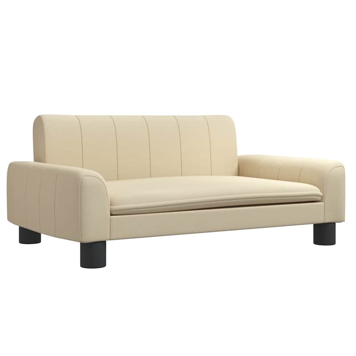 vidaXL Sofa dla dzieci, kremowa, 70x45x30 cm, obita tkaniną