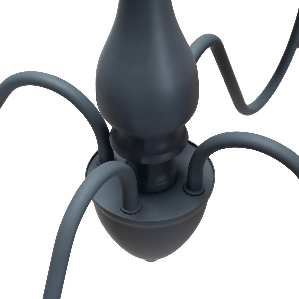 Lampa Sufitowa Wisząca Metal Kryształ Szara Grey