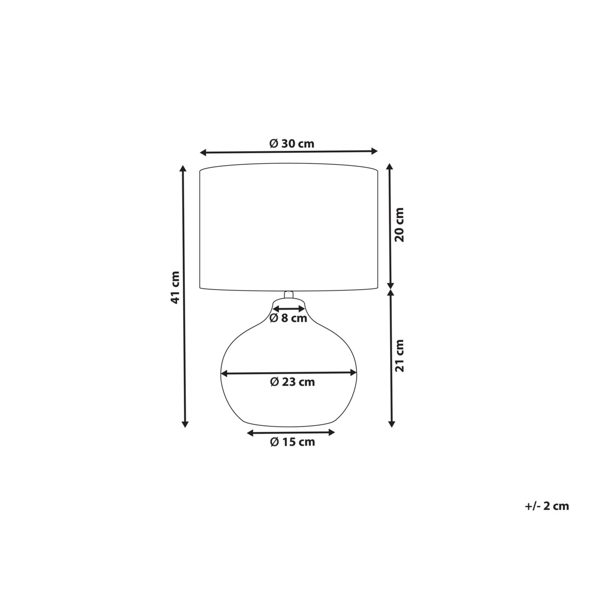 Lampa stołowa szklana zielona KEILA